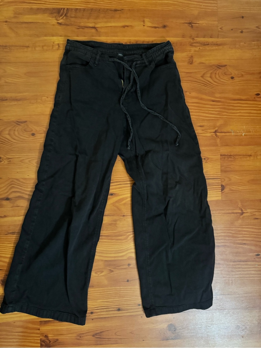 American Eagle Outfitters Black Boot Cut Drawstring Pants
